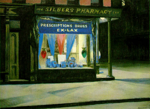 『Drug Store』(1927)_hopper